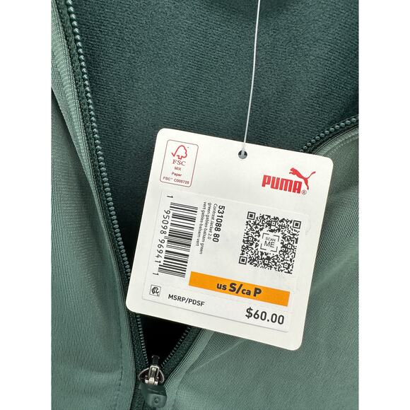 Puma Contrast 2.0 Green Gables Balsam Full Zip Jacket Men's Size Small S NWT - Picture 6 of 8